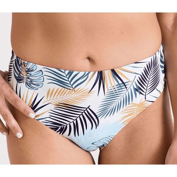 NWT Small Set Women's Two-Piece Scoop Bralette Top Tropical Midrise Bottom Swims - Picture 4 of 11